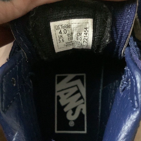 Like New Baby Toddler High Top Vans - size 4T - Picture 6 of 9